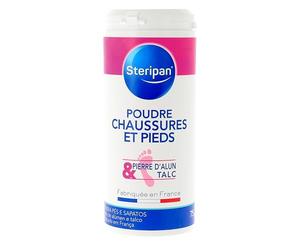 STERIPAN - Poudre Chaussures et Pieds - Pierre d'Alun et Talc - 75 g