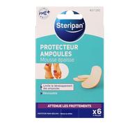 Steripan - Protecteur Ampoules Mousse - Mousse de Latex Adhésive - 4 Formats Découpables - Prévention Ampoules
