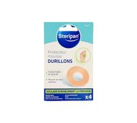 Steripan - Protecteur Mousse Durillons - Confortable Et Discret - Mousse De Latex Adhésive - Soulage Durablement La Pression - x4
