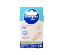 Steripan - Soin Cors Hydrocolloïde - Support Mousse - Résistant à l'Eau - Favorise l'Élimination du Cor - Technologie Hydrocolloïde - x8