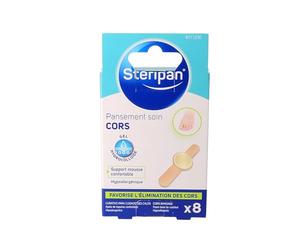 Steripan - Soin Cors Hydrocolloïde - Support Mousse - Résistant à l'Eau - Favorise l'Élimination du Cor - Technologie Hydrocolloïde - x8