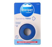 Steripan - Sparadrap Tissu - Souple Et Résistant - Sans Latex - Se Découpe Sans Ciseaux - Maintien Des Compresses - 5m x 2,5cm