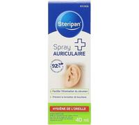 Steripan - Spray Auriculaire - Facilite l'Elimination Du Cérumen - 92% D'ingrédients D'origine Naturelle - Prévient De La Formation De Bouchons