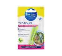Steripan Tire-Tiques - Retrait Facile et Sans Douleur - 2 Crochets Anti-Tiques - Nouveau Modèle à Tête Fine pour Homme, Femme, Enfant et Animaux