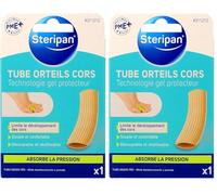 Steripan - Tube Orteils Protecteurs Cors - Découpable, Discret et Confortable - Technologie Gel Protecteur - x1 Tube (Lot de 2)