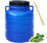 Sterk® fût à couvercle de 10 litres, fût en plastique, tonneau pour aliments, Barrel, fût à couvercle vissé, 10 L, fût en plastique avec poignées