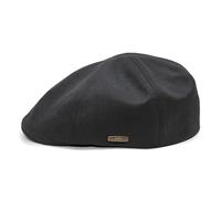 Sterkowski Rusty | Casquette Plate Coton Homme Femme | Flat Cap Été Duckbill Vintage Scally Gatsby Ivy Cap Noir 59 cm