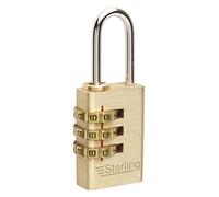 Sterling Cpl120 Cadenas 20 mm Laiton Cadenas à Combinaison avec 3 Chiffres