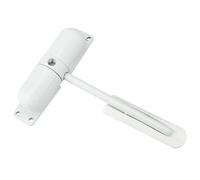 Sterling DCW207 DCW Ferme-porte à ressort avec résistance au feu de 1/2 heure - Monté en surface - Noir/Blanc - laiton poli, chrome satiné