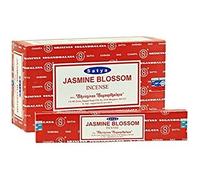 Sterling Effectz Lot de 3 paquets de bâtonnets d'encens Fleurs de jasmin Satya Nag Champa 15 g avec marque-page JRose