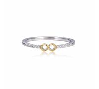 Sterling Lucky Bague de fiançailles avec huit petites bagues d'amour, 6.0, Standard, Standard