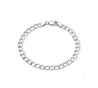 Sterling Silver Cuban Link Curb Chain Bracelet for Women Girls Daily Decor Ornament Birthday Gift
