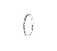 Sterling Silver Ring with Fancy Purple Cubic Zirconia