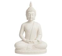 Sterlling Effectz Ornaments JRose Collections JR1364 Bouddha thaï assis en méditation Blanc 20 cm