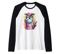 Stern Dog Peace Graffiti Pop Personnage Graphique Art Visage Manche Raglan