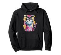 Stern Dog Peace Graffiti Pop Personnage Graphique Art Visage Sweat à Capuche