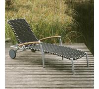 Stern Möbel Chaise longue roulante Modena gris, Designer Stern Design, 68x32-101 cm