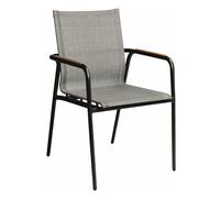 Stern Möbel Fauteuil empilable Vento noir, Designer Ewald Winkelbauer, 56x86x57 cm