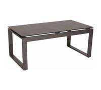 STERN-Table basse coloris anthracite/marbre en aluminium Stern - 110,5 x 60 x 45 cm