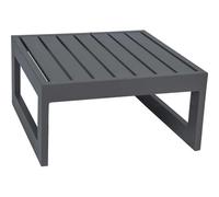 STERN-Table basse repose pieds coloris gris en aluminium Stern - 72 x 72 x 33 cm