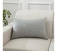 SterneMond Lot de 2 Housses de Coussin 50 x 70 cm - Grand Choix de Couleurs - Rectangulaire - Simplicité Moderne - Pied de Poule - Gris