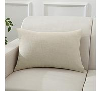 SterneMond Lot de 2 Housses de Coussin 60 x 80 cm - Grand Choix de Couleurs - Rectangulaire - Simplicité Moderne - Pied de Poule - Tissus mélangés - Léger - Kaki