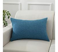 SterneMond Lot de 2 housses de coussin 60 x 80 cm - Grand choix de couleurs - Rectangulaires - Simplicité moderne - Pied de poule - Textiles mélangés - Bleu marine