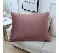 SterneMond Lot de 2 housses de coussin décoratives 30 x 50 cm - Rectangulaire - Grand coussin lombaire - Pour canapé, chambre à coucher - Grand choix de couleurs - Marron chocolat