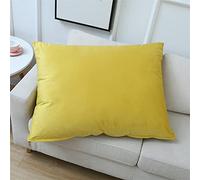 SterneMond Lot de 2 housses de coussin décoratives 40 x 70 cm - En velours peluche - Rectangulaire - Grand coussin lombaire - Pour canapé, chambre à coucher - Grande couleur - Jaune citron