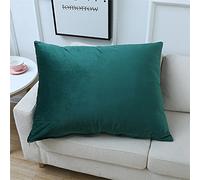 SterneMond Lot de 2 housses de coussin décoratives 40 x 70 cm - Velours peluche - Rectangulaire - Grand coussin lombaire - Pour canapé, chambre à coucher - Grand choix de couleurs - Vert malachite