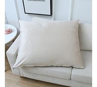 SterneMond Lot de 2 housses de coussin décoratives 50 x 70 cm - En velours peluche - Rectangulaire - Grand coussin lombaire - Pour canapé, chambre à coucher - Grand choix de couleurs - Blanc pur