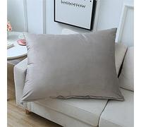 SterneMond Lot de 2 housses de coussin décoratives 60 x 80 cm - En velours peluche - Rectangulaire - Grand coussin lombaire - Pour canapé, chambre à coucher - Grand choix de couleurs