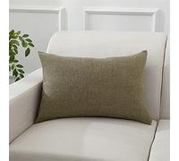 SterneMond Lot de 2 taies d'oreiller 50 x 70 cm - Grand choix de couleurs - Rectangulaire - Simplicité moderne - Pied de poule - Mélange de textiles marron