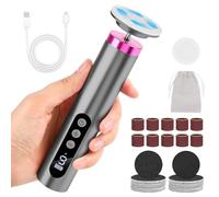 SternSinn 2-in-1 Râpe Électrique Pied, 9 Vitesses Réglables avec Batterie 2000mAh, Rapeus Pied Electrique Puissante avec Tête de Meulage Nano et Sac de Rangement, pour Élimine Les Callosités (Gris)