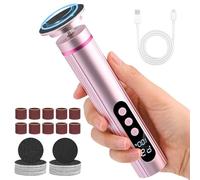 SternSinn 2-in-1 Rapeuse Pieds Electrique, 9 Vitesses Réglables avec Batterie 2000mAh, Râpe Pied Electrique Pédicure Professionnel pour Femmes Hommes Pédicures (Rose)