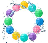 Sternstunde 6 Pièces Bombe à Eau Réutilisable, Ballons d'Eau Auto-Remplissage Rapide en Silicone, Sûrs et Écologiques pour Enfants et Adultes, Jeux d'Eau Extérieur Été Piscine Plage Jardin (12)
