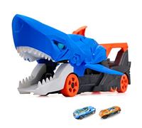 Sternstunde Requin Jouet Voiture Enfant - Transporter d'Autos de Jouets avec 2 Mini - Voitures en Métal pour Les Enfants de 3 à 6 Ans, Capable de Stocker Jusqu'à 5 Véhicules