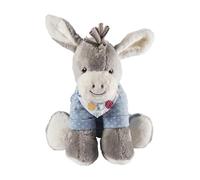 Sterntaler Peluche musicale Âne Emmi – Mécanisme musical remplaçable, Taille M, Gris/Bleu