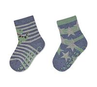 Sterntaler Abs-Chevilles DP T-Rex+étoiles Chaussettes de Chaussons, Encre Bleue, 25W x 26L Bébé garçon