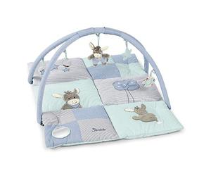 Sterntaler arc de jeu âne Emmi, âge : 0-18 mois, 100 x 80 cm, bleu/multicolore