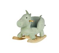 Sterntaler Balançoire Dino Rexi - Animal à Bascule en Peluche Douillette et Assise Douce - Cheval à Bascule pour Enfants - Jouet à Bascule pour bébé et Enfant - Vert poudré