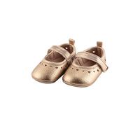 Sterntaler Ballerines en Forme de cœur pour bébé - en Cuir synthétique avec Broderie en Forme de cœur et Fermeture Velcro - Chaussures pour bébé Fille avec Semelle antidérapante, Marron doré, 18 EU