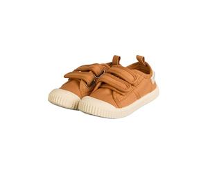Sterntaler Baskets unies - Chaussures sportives pour bébé en toile - Chaussures d'été pour enfant avec semelle antidérapante - Chaussures bébé unisexes avec fermeture Velcro, marron clair, 30 EU
