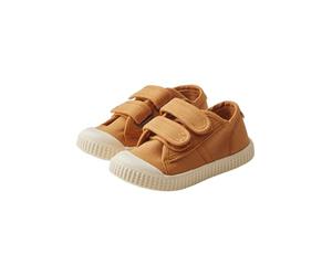 Sterntaler Baskets unies - Chaussures sportives pour bébé en toile - Chaussures d'été pour enfant avec semelle antidérapante - Chaussures bébé unisexes avec fermeture Velcro, marron clair, 25 EU