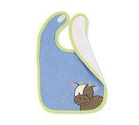 Sterntaler Bavoir en Plastique avec Velcro Wieslinge, Taille: 26 x 38 cm, Blanc