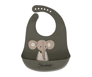 Sterntaler Bavoir en Silicone Eddy, Vert foncé, Taille Unique Mixte