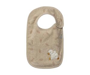 Sterntaler Bavoir en tissu éponge jacquard avec bouton pression latéral et motif canard Edda Lou