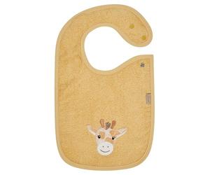 Sterntaler Bavoir girafe Kaya - Coton absorbant avec application mignonne - Fermeture à bouton-pression pratique sur l'épaule - Doux et doux pour la peau pour bébé - Cadeau, dès la naissance, ocre