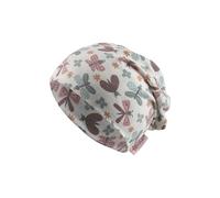 Sterntaler Beanie Papillon - Bonnet pour bébé en Jersey flammé avec Papillons sur Toute la Longueur - Bonnet de Transition pour bébé et Enfant, Ecru, 45