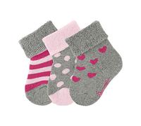 Sterntaler Bébé fille Baby-söckchen 3er-pack Ringel Chaussettes, Argenté, 18 EU